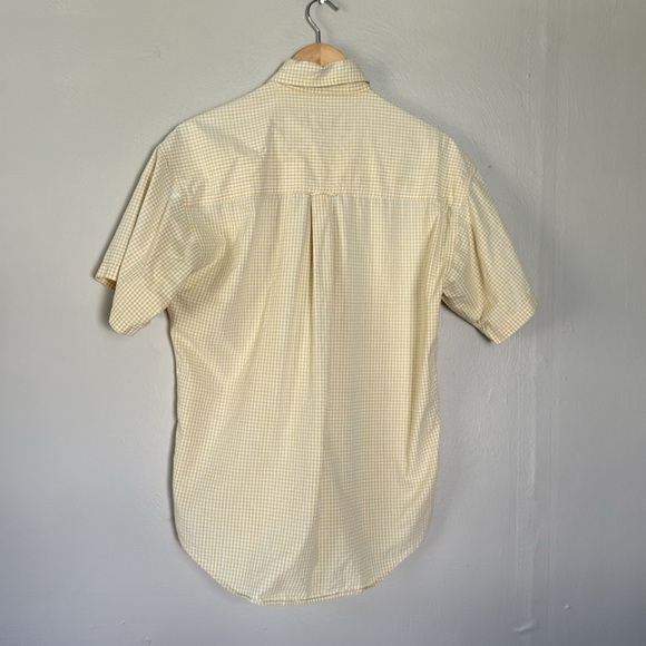 Vintage Chaps Ralph Lauren Yellow Casual Button Down Shirt Medium - Picture 5 of 6